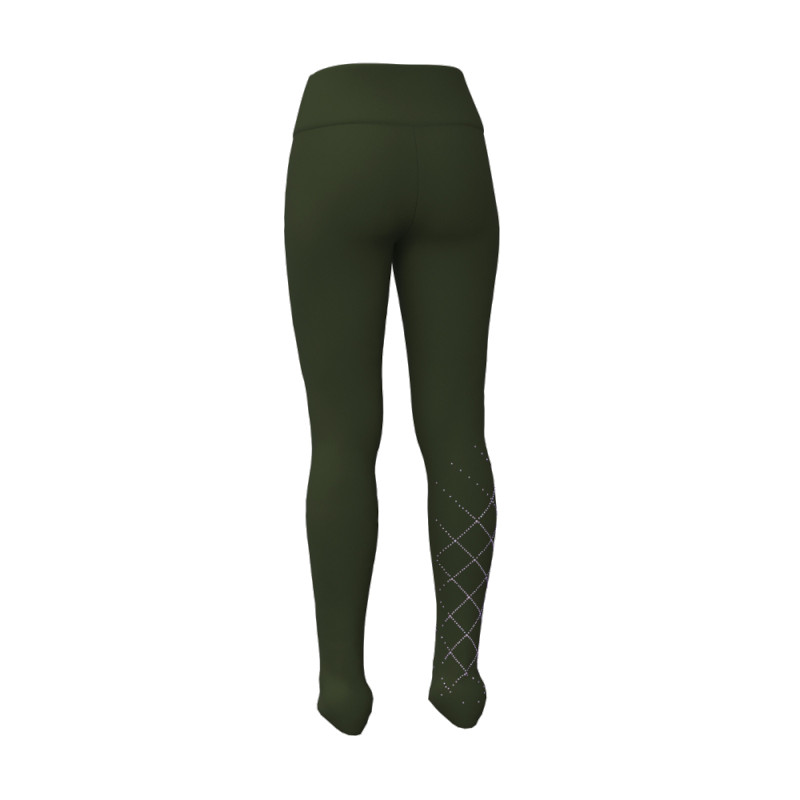 Sagester Thermo-Leggings 416 mit Strass forest green