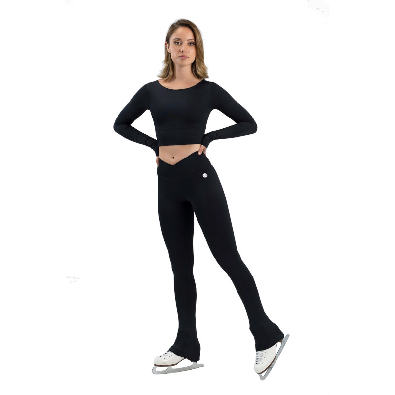 Intermezzo Long-sleeve crop top 6656 black