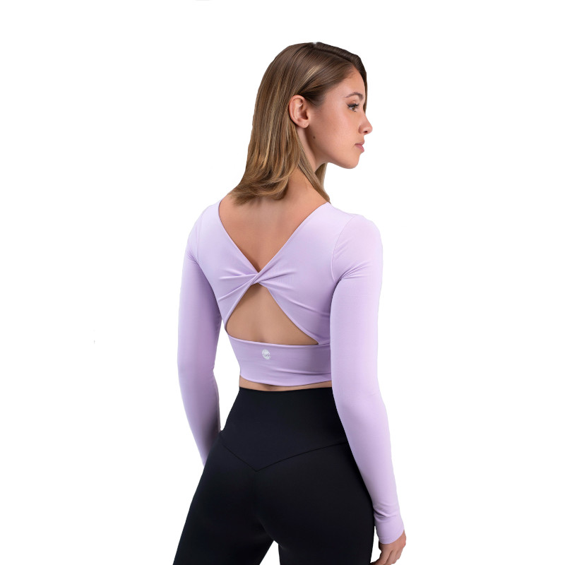 Intermezzo Long-sleeve crop top 6656 lavender