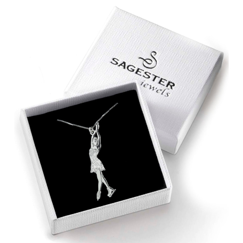 Sagester Schmuckanhänger Skater silber