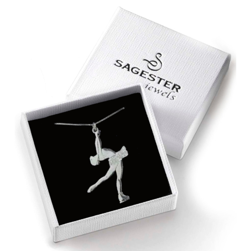 Sagester Schmuckanhänger Skater silber