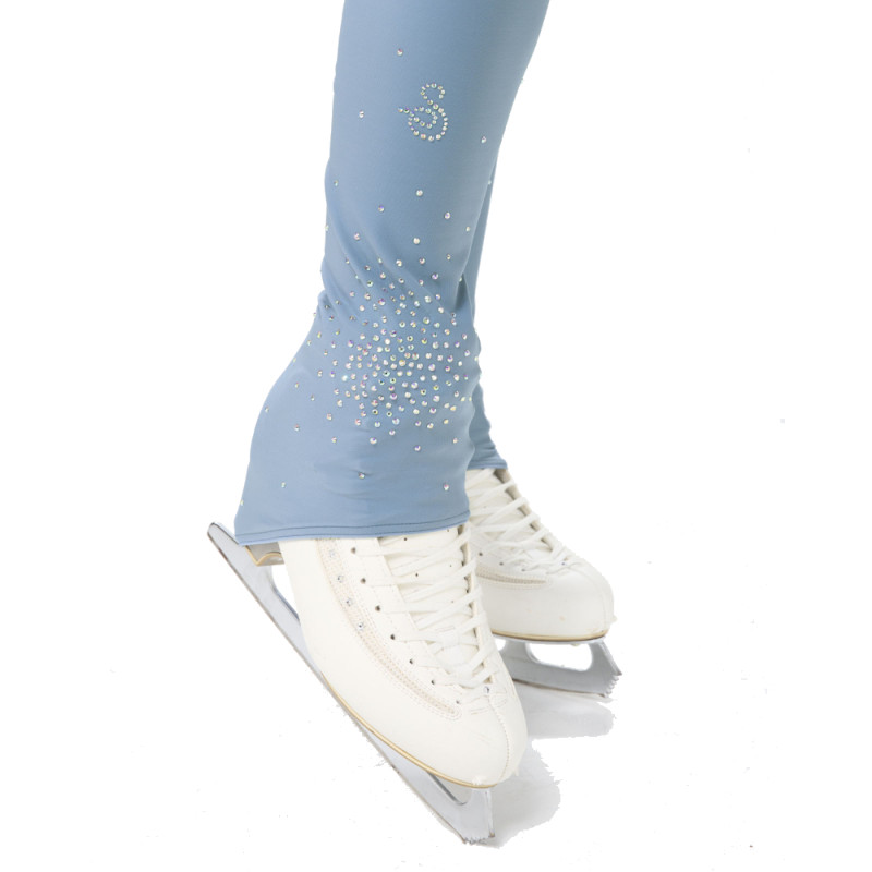 Sagester Thermo-Leggings 417 mit Strass steel blue