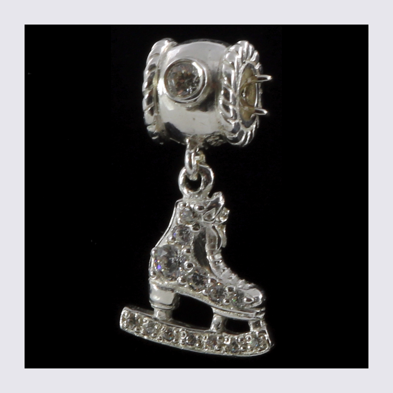 Bead Schlittschuh Cubic mit Zirkonia