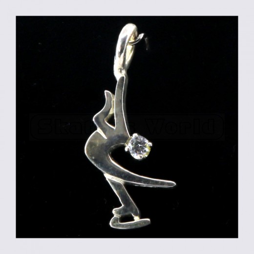 Anhänger Himmelspirouette Schlittschuh mit Zirkonia