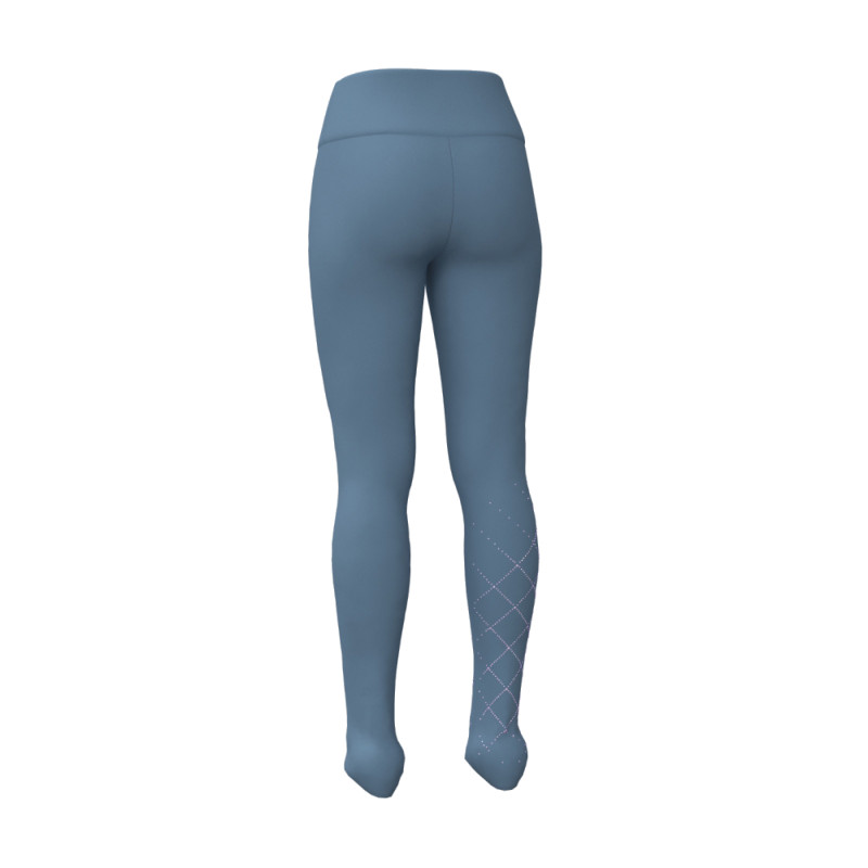 Sagester Thermo-Leggings 416 mit Strass steel blue
