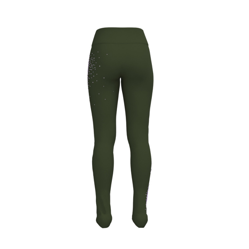 Sagester Thermo-Leggings 417 mit Strass forest green