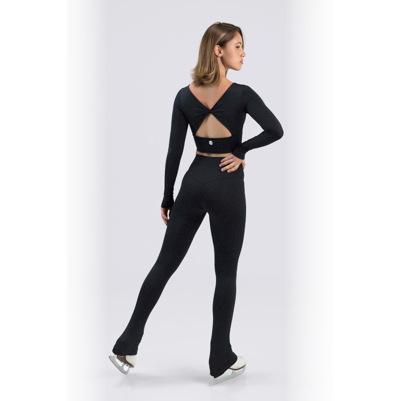 Intermezzo Long-sleeve crop top 6656 black